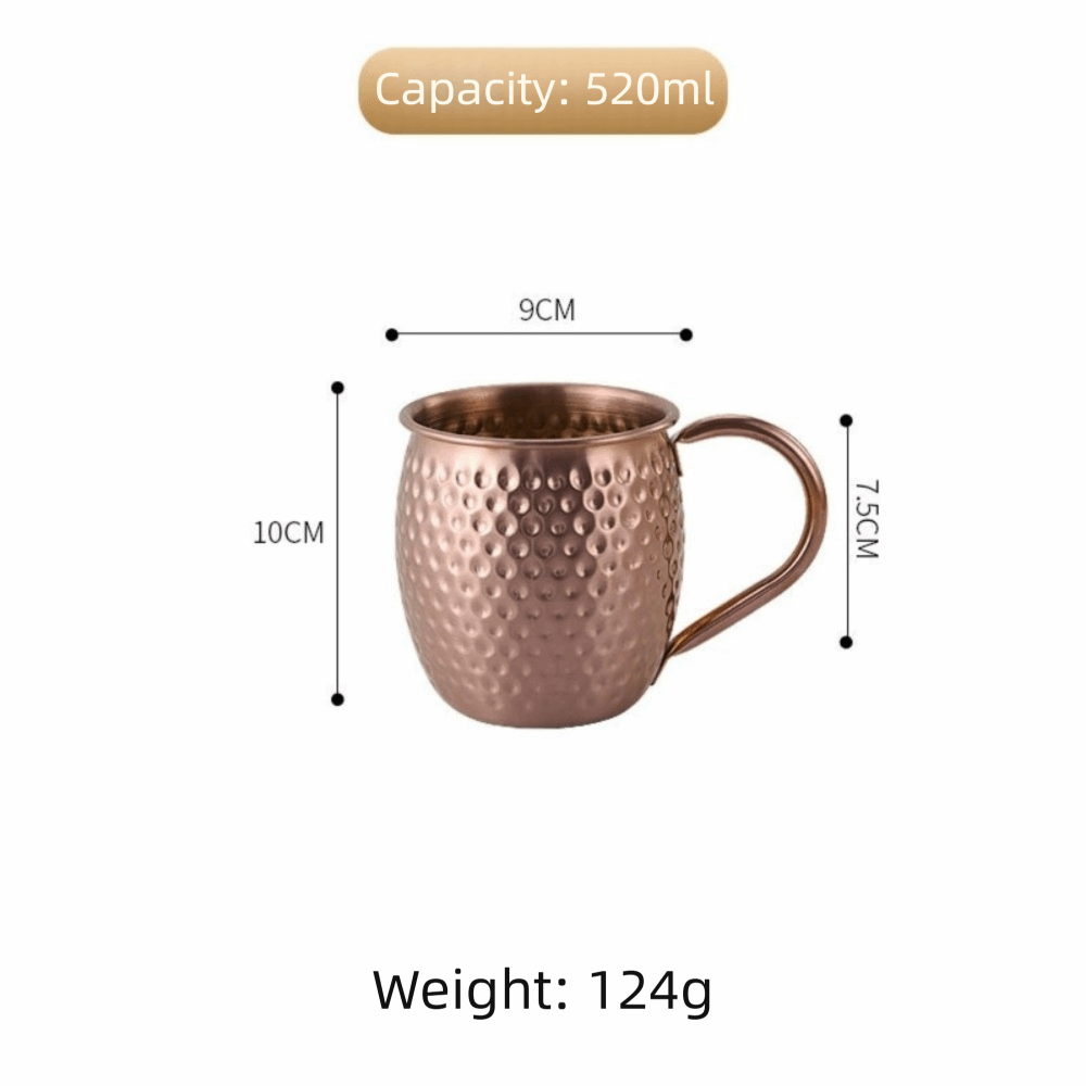 Wine In Beer Glass - Creatieve 520ml Moscow Mule-mok Roestvrijstalen biermok,