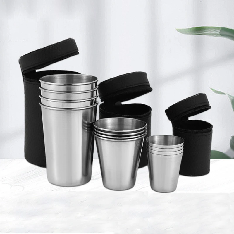 Beer Flight Set - 4 stuks outdoor praktische reisbekers van