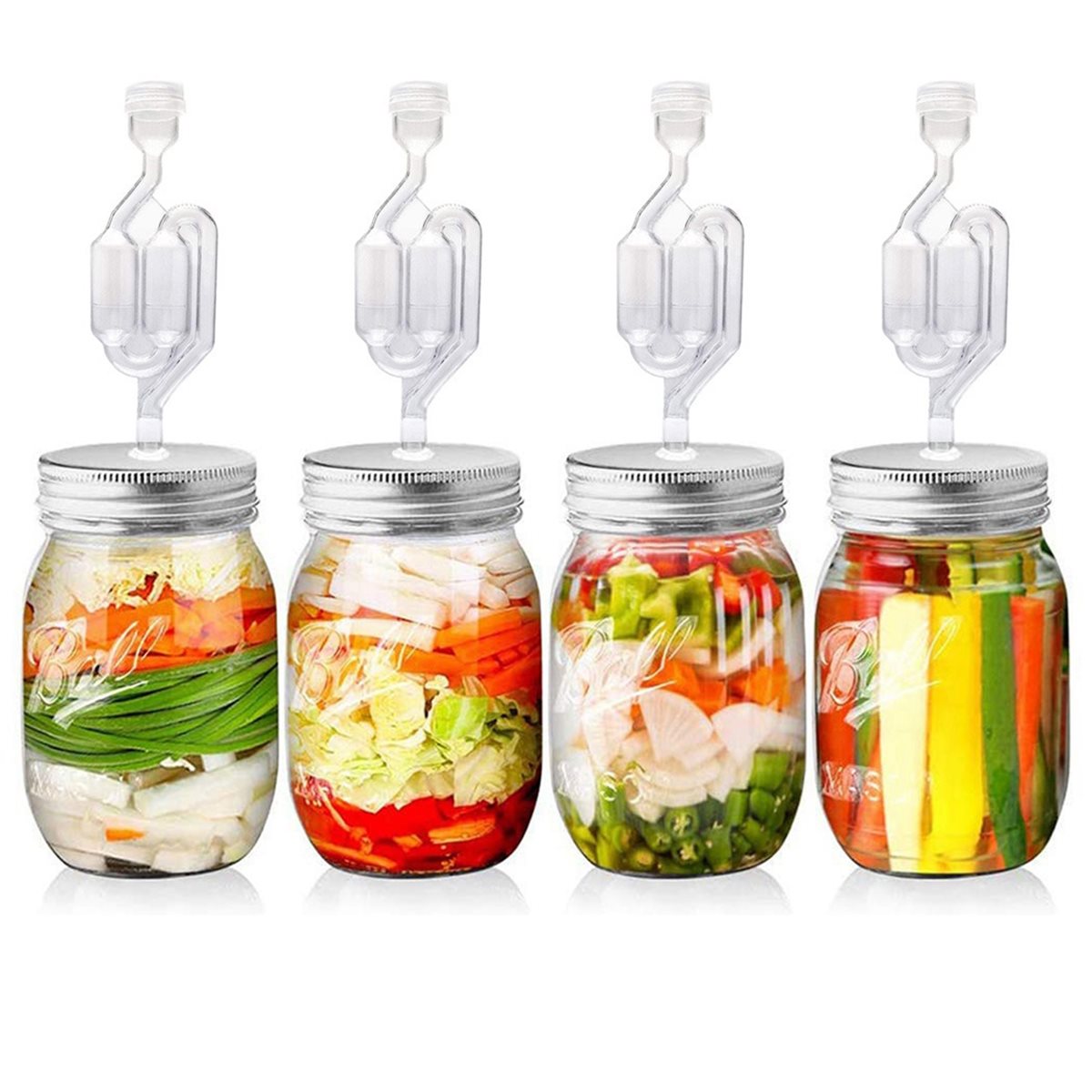 Wine Beer And More - 4 stuks 70 mm fermentatie-deksel en