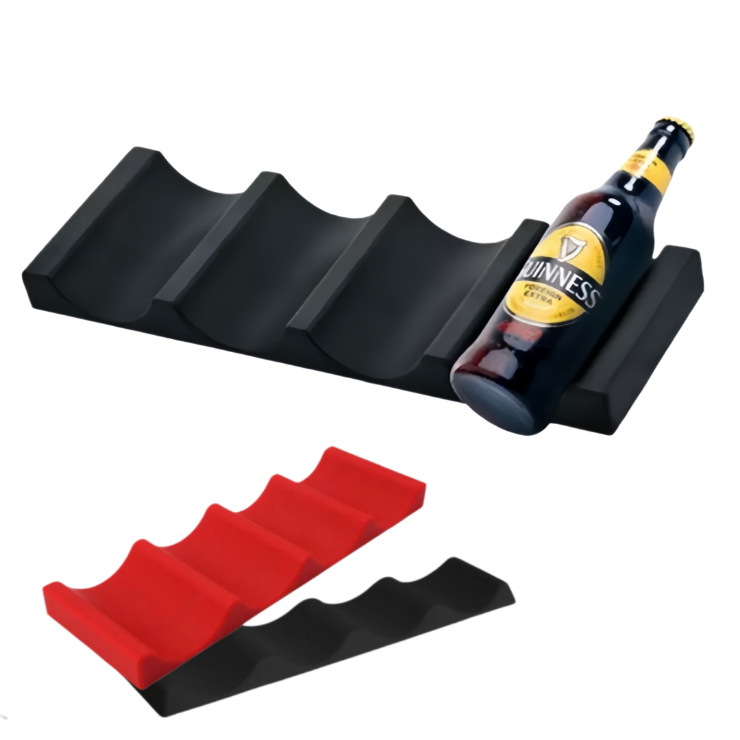 Wine Beer Rack - Bar-tafelmat Creatief Rood Wijnrek Zachte Siliconen