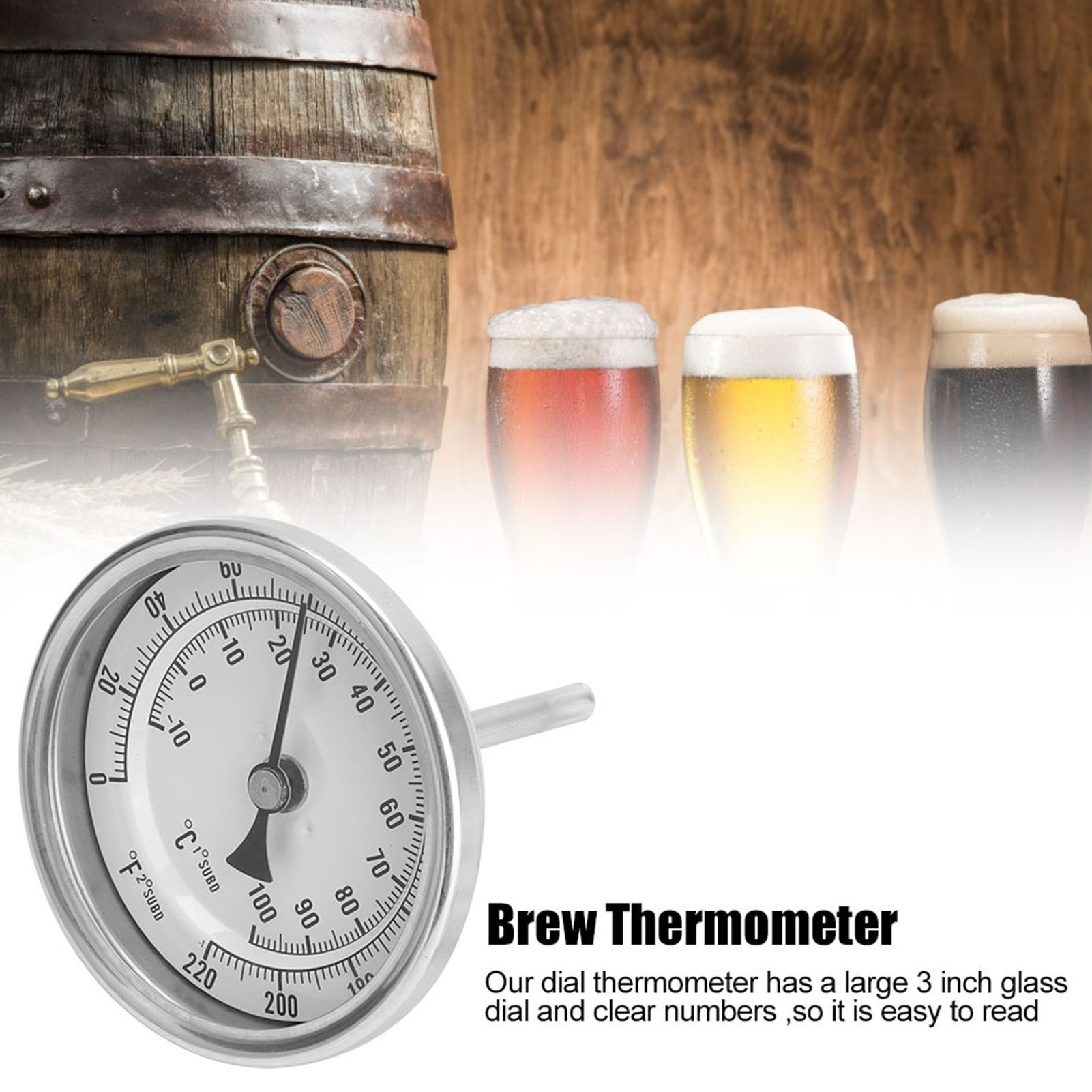 Beer Wine Kit - Loodvrije bimetaal thermometerkit 1/2