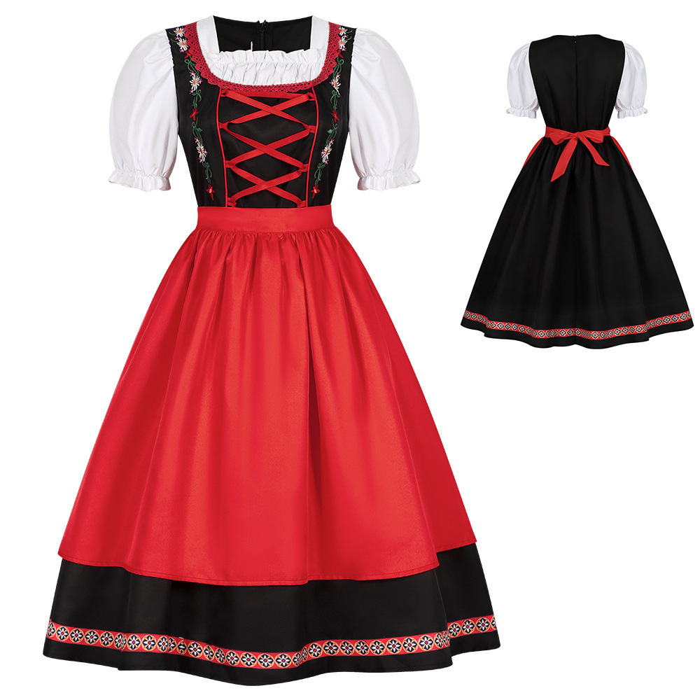 Beer & Wine Grab - Nieuw Duits Oktoberfest-kostuum Etnische stijl Jurk