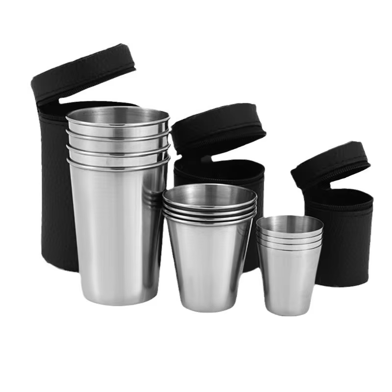 Beer Flight Set - Roestvrij Stalen Bekers Mini Set Outdoor