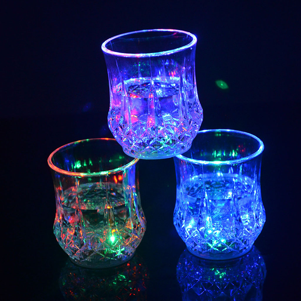 Wine In Beer Glass - Gekleurde LED-gloeiende drinkbeker, inductie-flitser, wijnglas, feestbar,