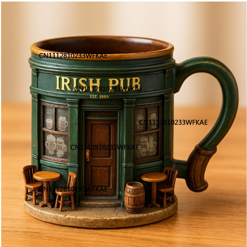 3D Ierse Pub Patroon RVS Mok - - Craft Beer & Wine U- recensie en prijs
